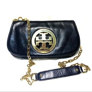 AUTHENTIC TORY BURCH SIGNATURE LOGO SHOULDER BAG